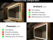 Disaineri taustavalgustusega LED-vannitoa peegel L146 #2