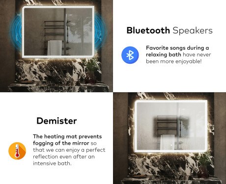 Disaineri taustavalgustusega LED-vannitoa peegel L146 #6