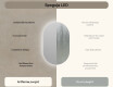 Tagantjärele valgustatud LED vannitoa peegel 50x80cm jaheda LED värviga 7000K, sooja värviga 3000K või neutraalse värviga 4500K #6