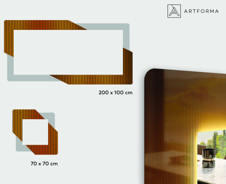 Vertikaalne disaineri taustavalgustusega LED-peegel - Retro #3
