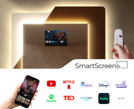 Vertikaalne disaineri taustavalgustusega LED-peegel - Retro #4