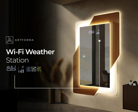 Vertikaalne disaineri taustavalgustusega LED-peegel - Retro #5