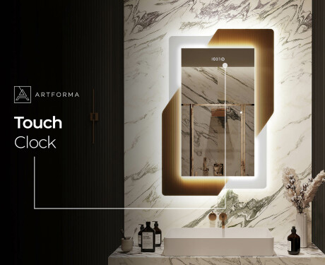 Vertikaalne disaineri taustavalgustusega LED-peegel - Retro #6