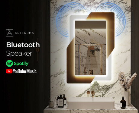 Vertikaalne disaineri taustavalgustusega LED-peegel - Retro #7