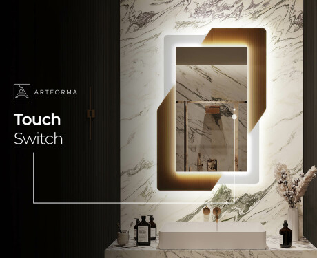 Vertikaalne disaineri taustavalgustusega LED-peegel - Retro #9