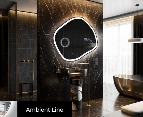 Lustro asymetryczne łazienkowe podświetlane LED R222 #2