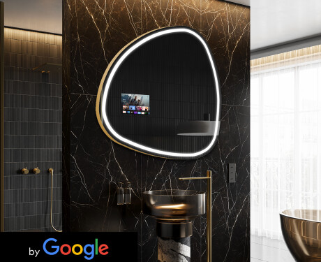 LED valgustatud ebaregulaarne peegel SMART J223 Google