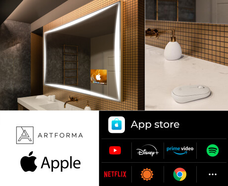 Vannitoa LED valgustatud peegel SMART L77 Apple #2