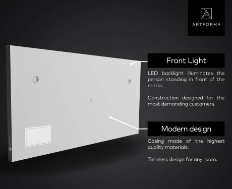 Vannitoa LED valgustatud peegel SMART L77 Apple #5