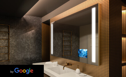 Nutikas valgustusega vannitoa peegel LED L02 Google Series