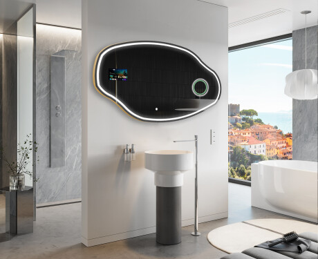 LED Valgustatud ebaregulaarne peegel SMART O223 Google #5