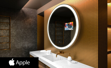 SMART ümmargune vannitoa LED-peegel SMART L76 Apple