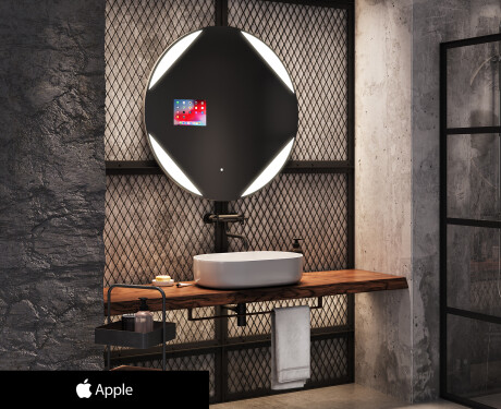 LED valgustatud ümmargune peegel SMART L114 Apple