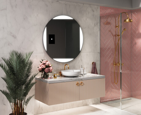 Ümmargune Magic Mirror LED valgustatud L116 Apple #4
