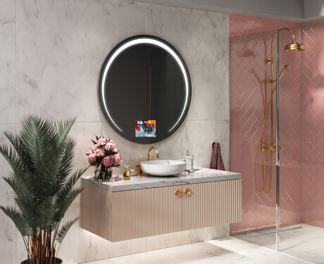 Ümmargune Magic Mirror LED valgustatud L153 Apple #4