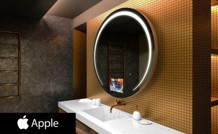 Ümmargune Magic Mirror LED valgustatud L153 Apple