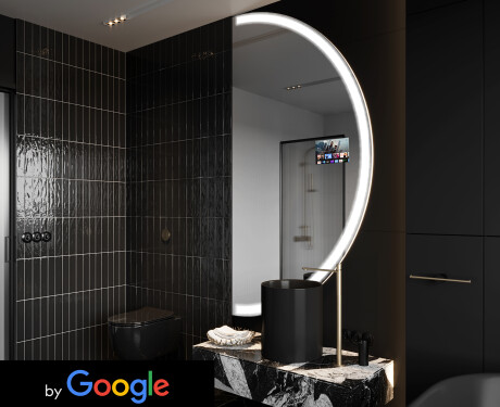 Poolringikujuline maagiline peegel LED valgustatud A222 Google