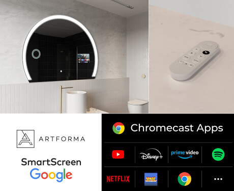 SMART poolringikujuline vannitoa peegel LED W222 Google #2