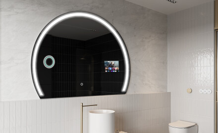 Poolringikujuline maagiline peegel LED valgustatud W223 Google