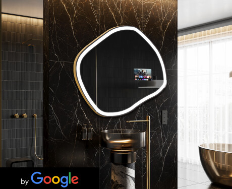 LED valgustatud ebaregulaarne peegel SMART R222 Google