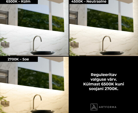 Nutikas Ümar LED Vannitoa Peegel SmartScreen 21,5” #4