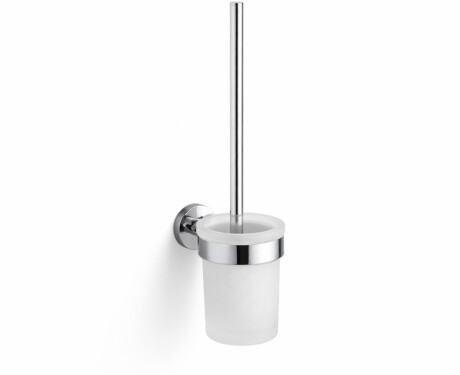 CLASSIC – riputatav WC-harjahoidja / mattklaasist anum / kroom