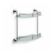 CLASSIC – poolringikujuline kaheosaline riiul / kroom, mattklaas #1