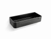 Korb 29x12x5,5, pingutusnööriga / mattmust / must plastist sisekauss