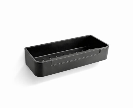 Korb 29x12x5,5, pingutusnööriga / mattmust / must plastist sisekauss