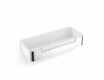 Korb 29x12x5,5, pingutusnööriga / poleeritud teras / valge plastist sisekauss