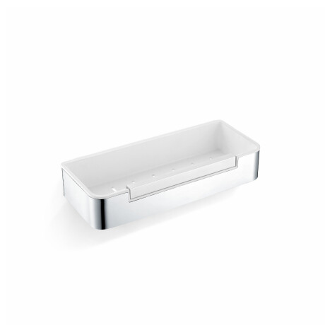 Korb 29x12x5,5, pingutusnööriga / poleeritud teras / valge plastist sisekauss #1