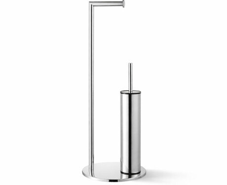 Paberi- ja tualettpintslihoidja / ümmargune profiil ja alus / poleeritud teras