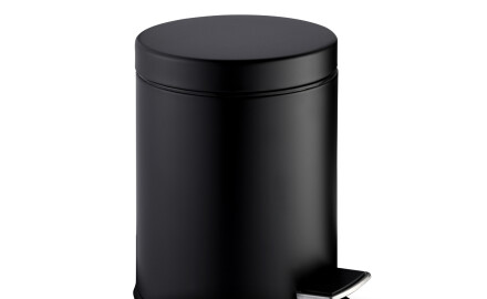 STANDARD ümmargune pedaaliga prügikast, 5 l, pehme sulgemine / mattmust