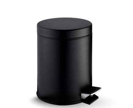 STANDARD ümmargune pedaaliga prügikast, 5 l, pehme sulgemine / mattmust