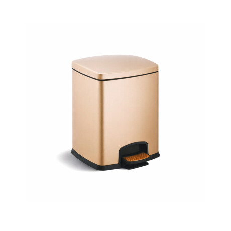 PREMIUM pedaaliga prügikast, ristkülikukujuline, 5 L, pehme sulgemine / šampanja #1