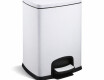 PREMIUM pedaaliga prügikast, ristkülikukujuline, 20 l, pehme sulgemine / valge