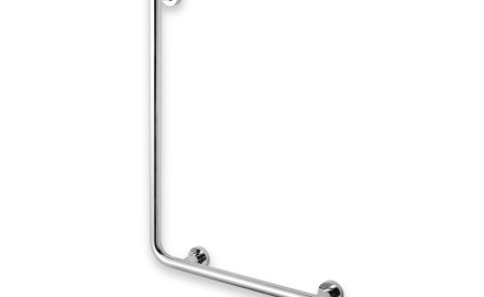 Toetuskäepide puuetega inimestele Ø32 STANDARD tüüp L, 55 x 77 paremal / poleeritud roostevaba teras