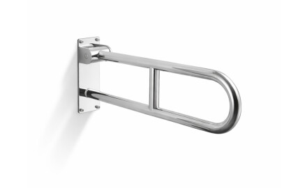 Puudega inimeste abikäepide Ø32, kaarjas, kallutatav, STANDARD – 60 cm / poleeritud roostevaba teras