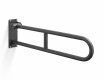 Puudega inimeste abikäepide Ø32, kaarekujuline, kallutatav, STANDARD – 80 cm / roostevaba teras, mattmust