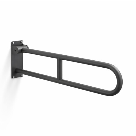 Puudega inimeste abikäepide Ø32, kaarekujuline, kallutatav, STANDARD – 80 cm / roostevaba teras, mattmust #1