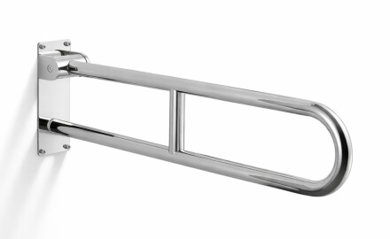 Puudega inimeste abikäepide Ø32, kaarekujuline, kallutatav, STANDARD – 80 cm / poleeritud roostevaba teras