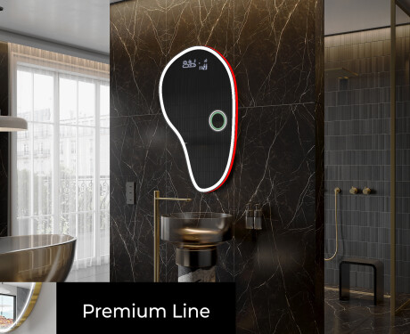Lustro LED nieregularne z oświetleniem na ścianę S222 #3