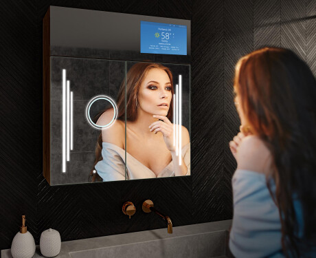 Smart LED valgustatud peegelkapp - L27 Sarah 66,5 x 72cm L27 Sarah 66,5 x 72cm #10