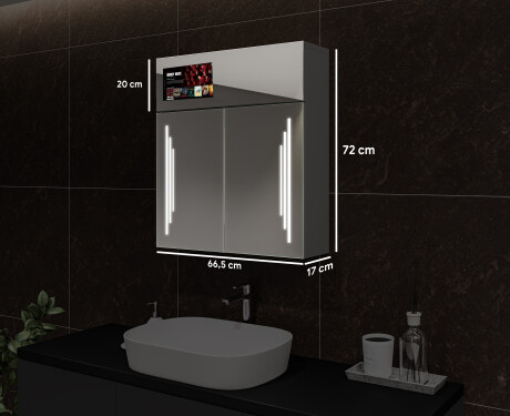 Smart LED valgustatud peegelkapp - L27 Sarah 66,5 x 72cm L27 Sarah 66,5 x 72cm #3