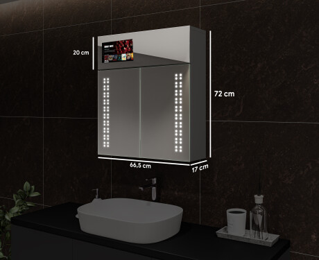 Smart LED valgustatud peegelkapp - L55 Sarah 66,5 x 72cm Smart LED valgustatud peegelkapp - L55 Sarah 66,5 x 72cm #3