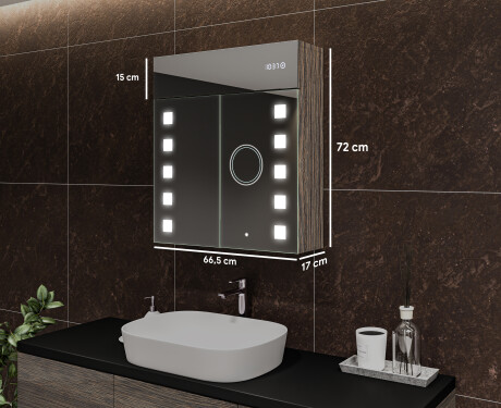 LED valgustatud peeglikapp - L03 Emily 66,5 x 72cm #2
