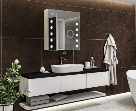 LED valgustatud peegelkapp - L06 Emily 66,5 x 72cm #11