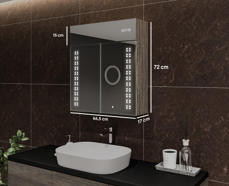 LED valgustatud peegelkapp - L55 Emily 66,5 x 72cm L55 Emily 66,5 x 72cm #2