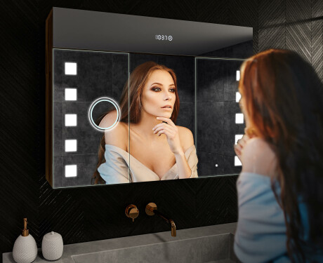 LED valgustatud peegelkapp - L03 Emily 100 x 72cm #9