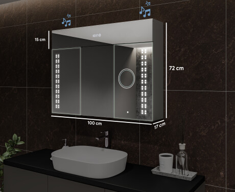 LED valgustatud peegelkapp - L55 Emily 100 x 72cm #2